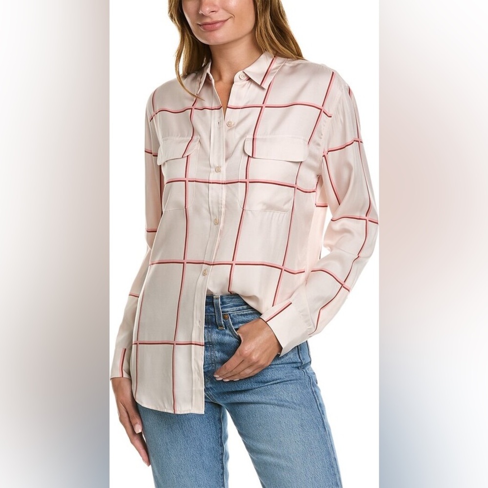 Equipment Silk-Blend Shirt in lilac size XS